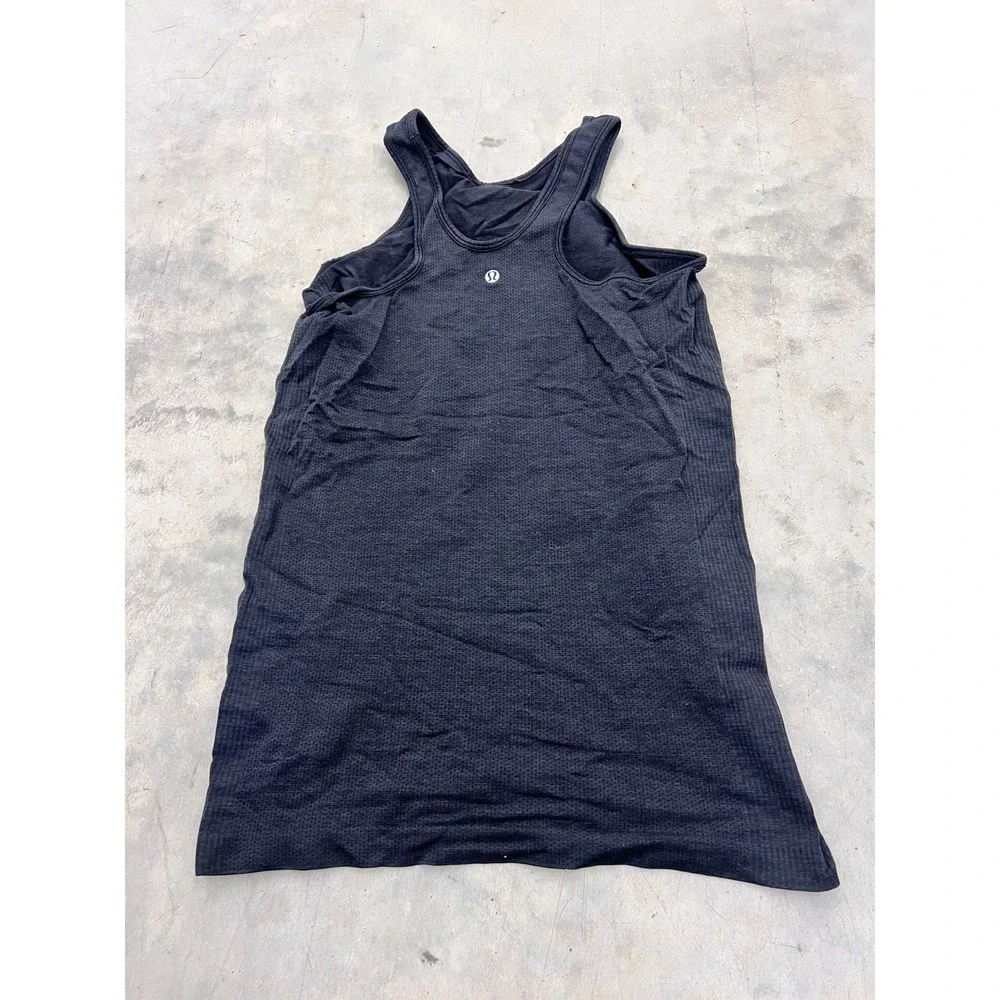 Lululemon Tank Top Size 4 Women's Black Mesh Racerback Activewear Yoga Workout